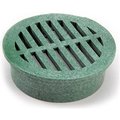 Homestead 16 3 in. Green Round Structural Foam Polyolefin Grate HO698394